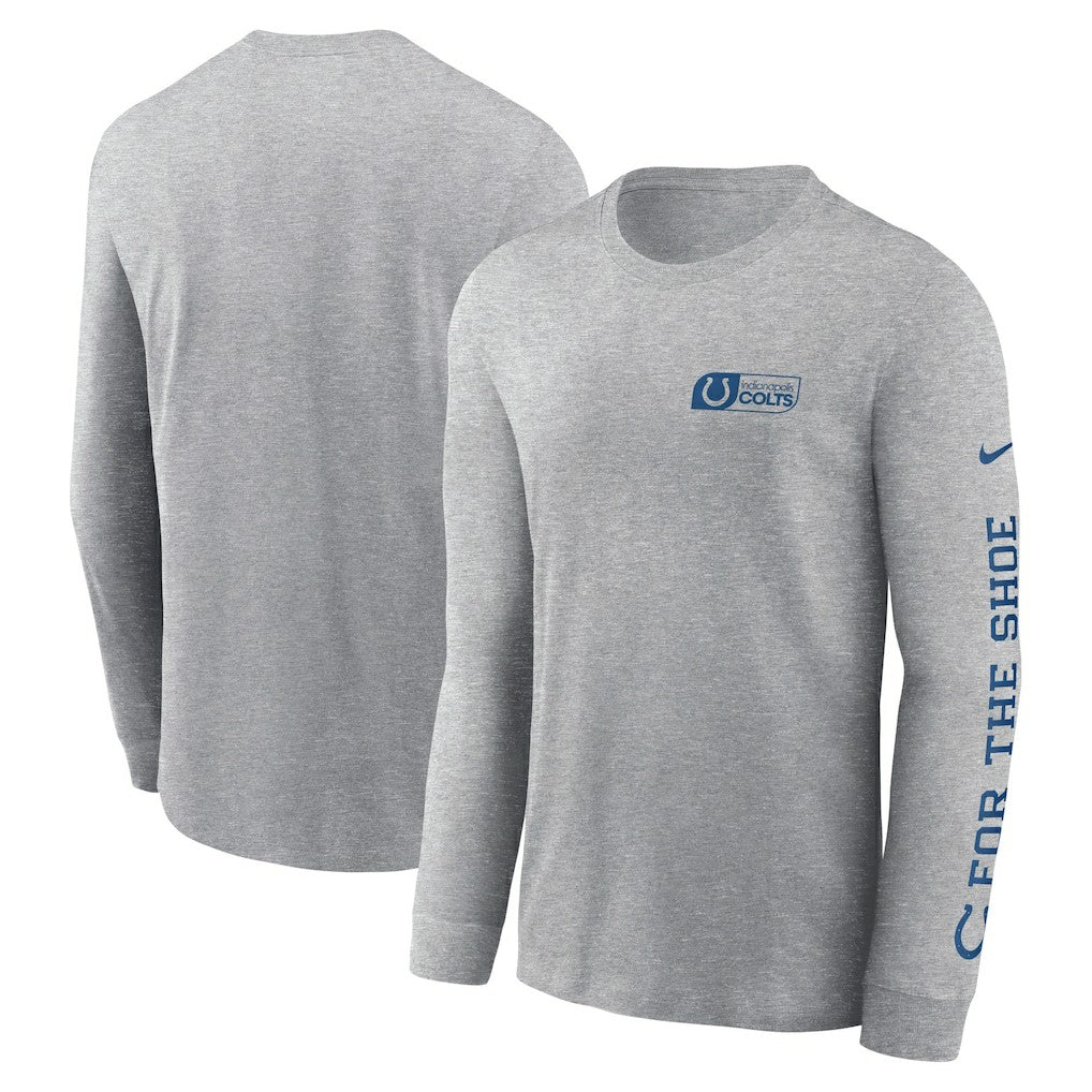 Indianapolis Colts All Out Long Sleeve T-Shirt - Heather Gray | Nike sale