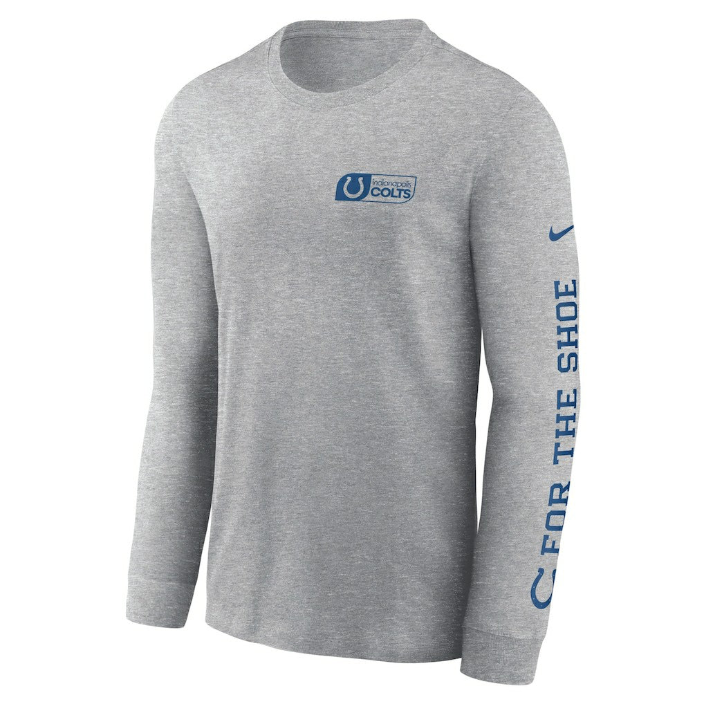 Indianapolis Colts All Out Long Sleeve T-Shirt - Heather Gray | Nike sale