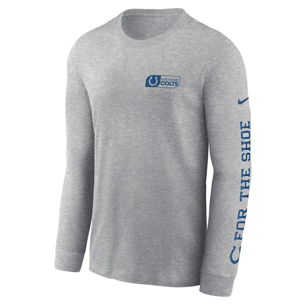 Indianapolis Colts All Out Long Sleeve T-Shirt - Heather Gray | Nike sale