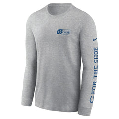 Indianapolis Colts All Out Long Sleeve T-Shirt - Heather Gray | Nike sale