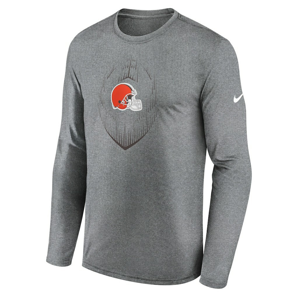 Cleveland Browns Icon Legend Performance Long Sleeve T-Shirt - Heather Gray | Nike cheap