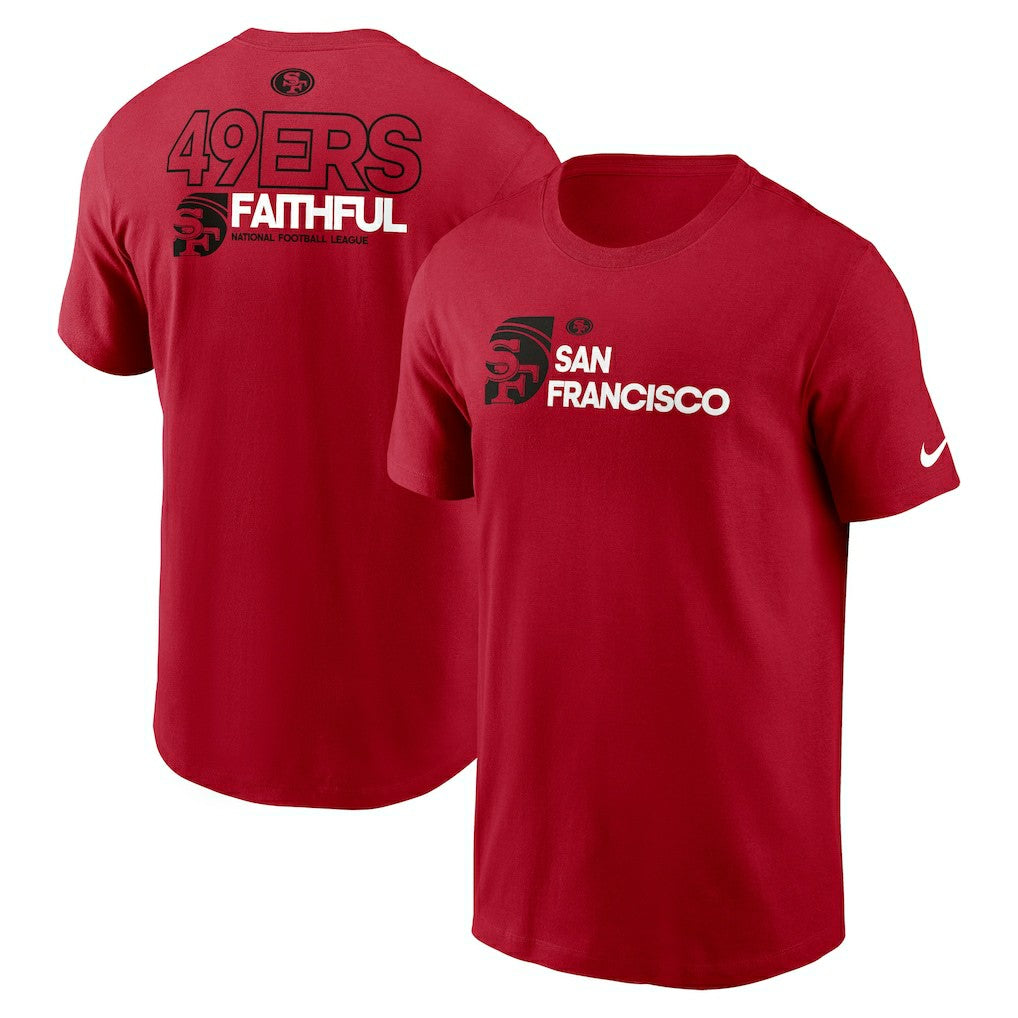 San Francisco 49ers Outline T-Shirt - Scarlet | Nike discount