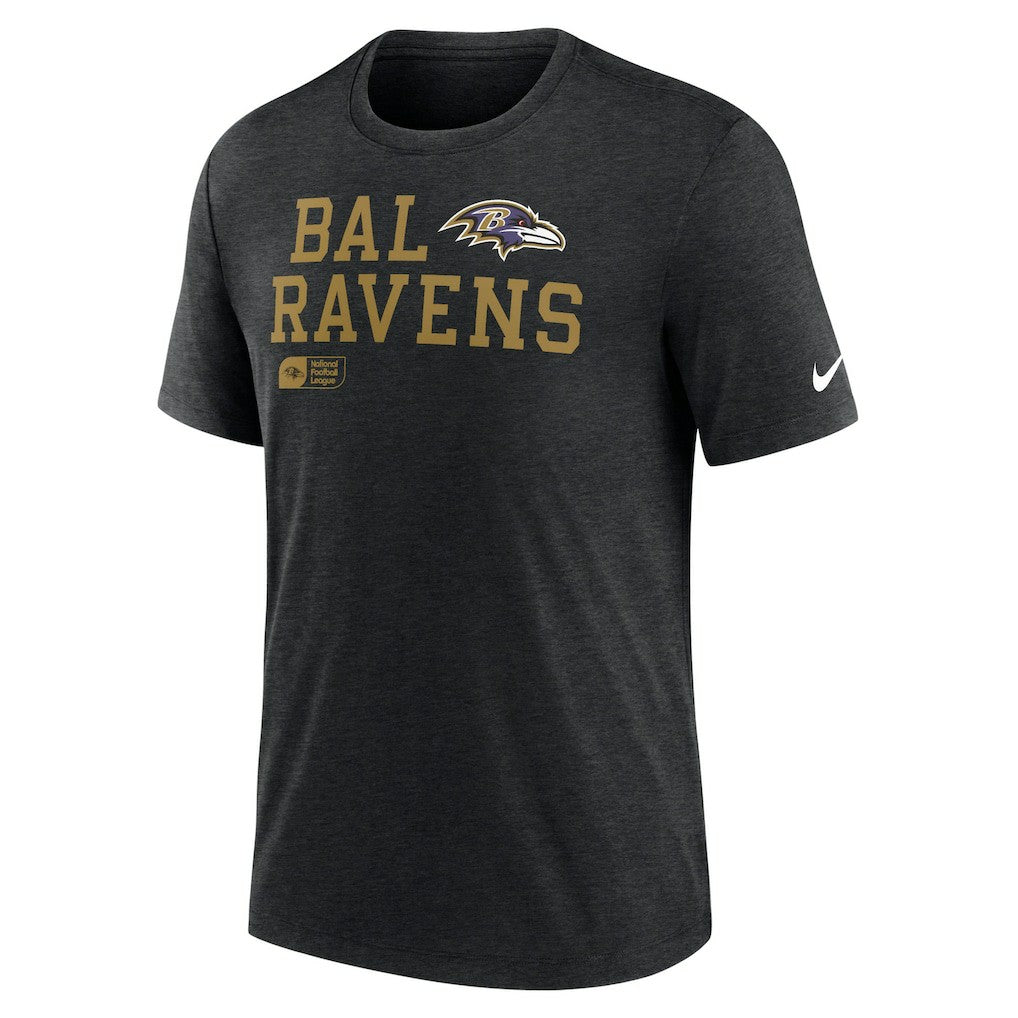 Baltimore Ravens Overlap Lockup Tri-Blend T-Shirt - Black | Nike on sale