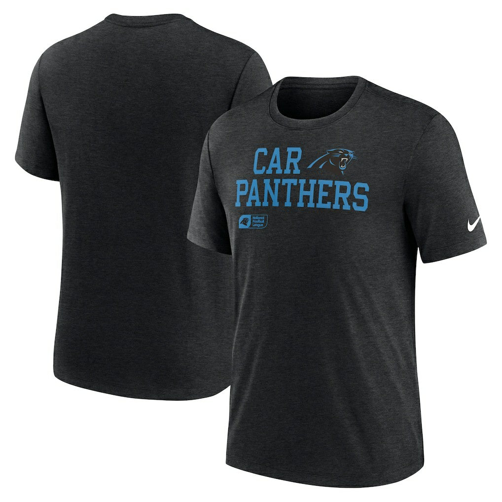 Carolina Panthers Overlap Lockup Tri-Blend T-Shirt - Black | Nike online