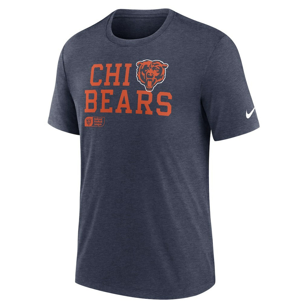 Chicago Bears Overlap Lockup Tri-Blend T-Shirt - Navy | Nike cheap