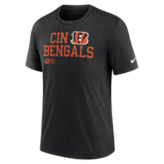 Cincinnati Bengals Overlap Lockup Tri-Blend T-Shirt - Black | Nike outlet