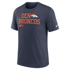 Denver Broncos Overlap Lockup Tri-Blend T-Shirt - Navy | Nike cheap