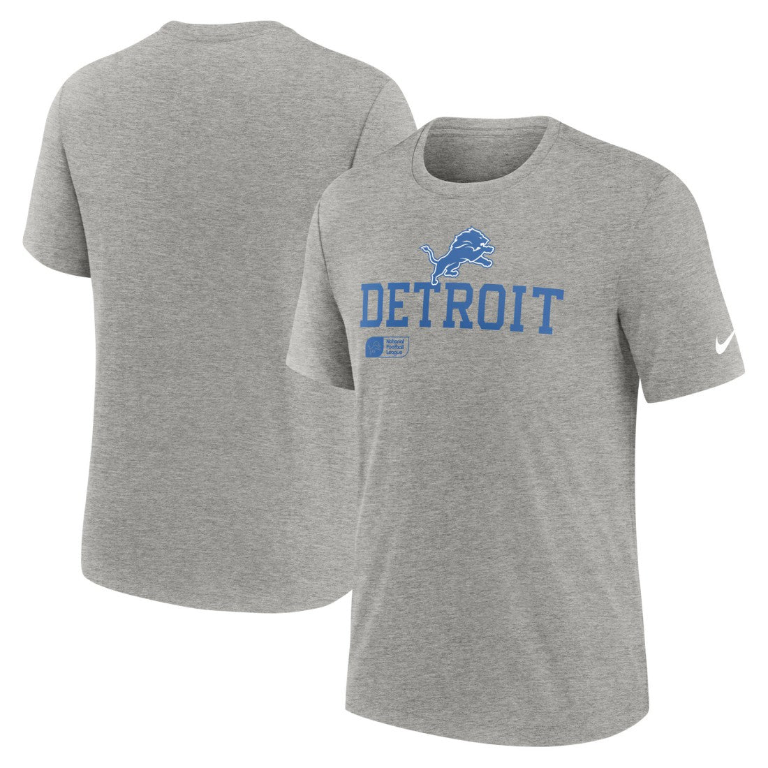 Detroit Lions Overlap Lockup Tri-Blend T-Shirt - Heather Gray | Nike discount