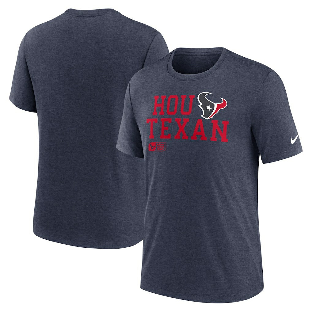 Houston Texans Overlap Lockup Tri-Blend T-Shirt - Navy | Nike cheap