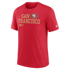 San Francisco 49ers Overlap Lockup Tri-Blend T-Shirt - Scarlet | Nike outlet