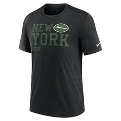 New York Jets Overlap Lockup Tri-Blend T-Shirt - Black | Nike for sale