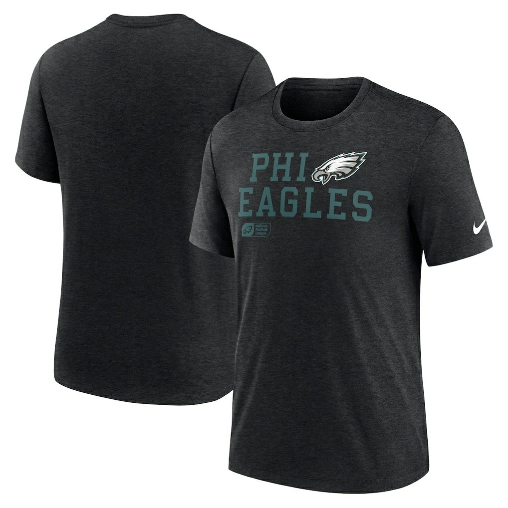 Philadelphia Eagles Overlap Lockup Tri-Blend T-Shirt - Black | Nike cheap