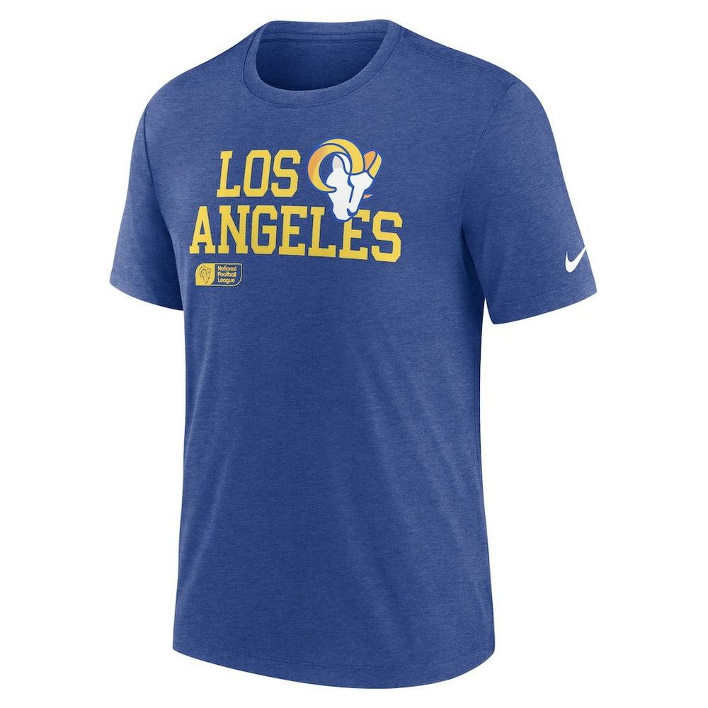 Los Angeles Rams Overlap Lockup Tri-Blend T-Shirt - Royal | Nike sale