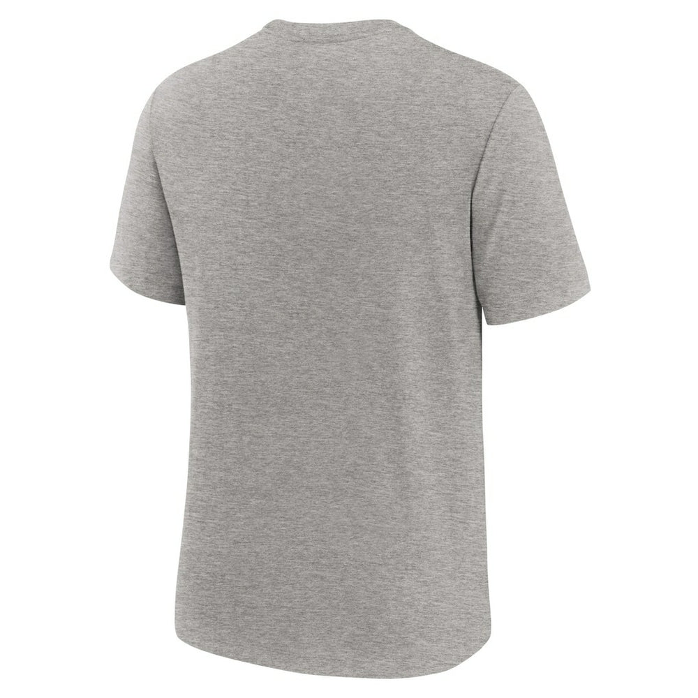 Miami Dolphins Overlap Lockup Tri-Blend T-Shirt - Heather Gray | Nike discount