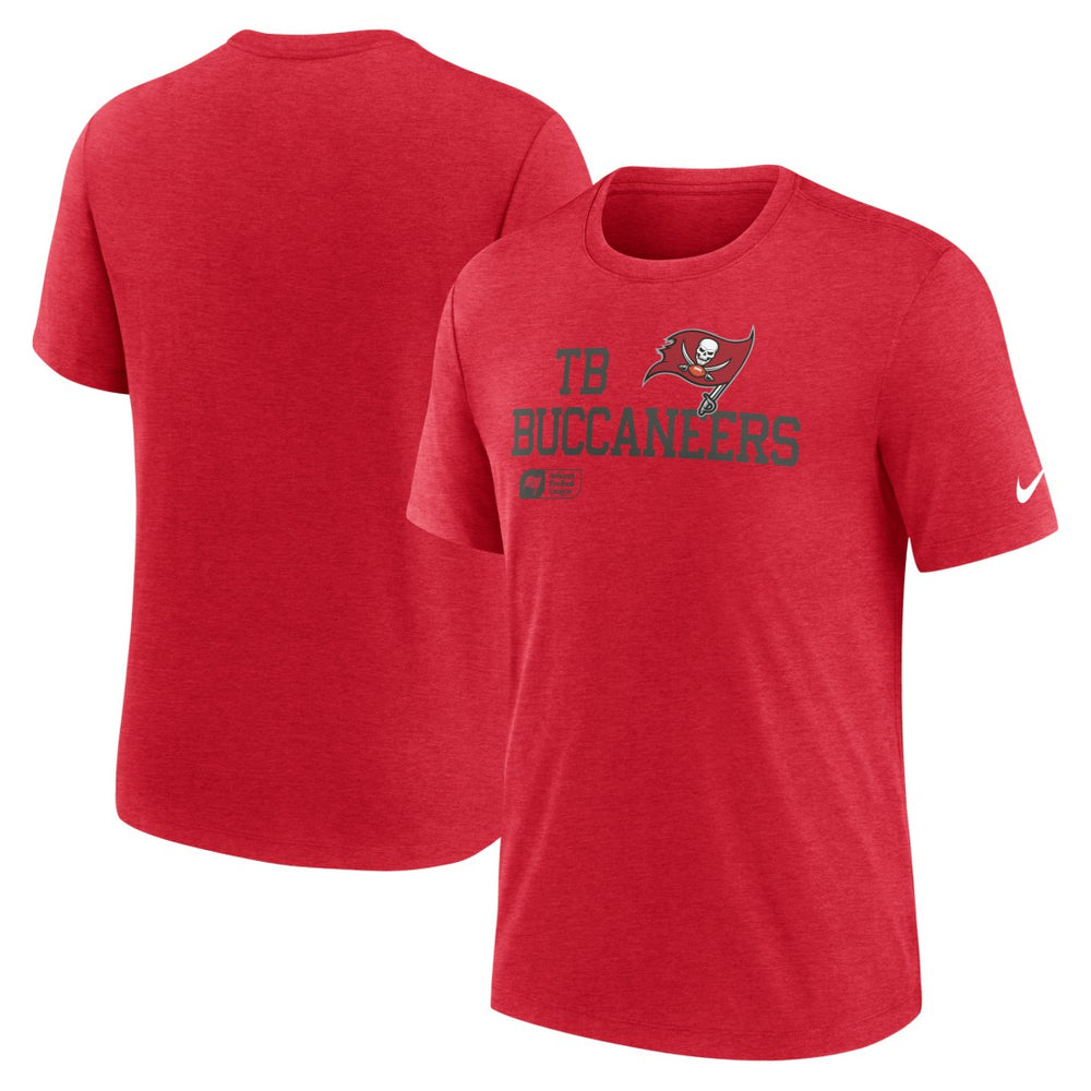 Tampa Bay Buccaneers Overlap Lockup Tri-Blend T-Shirt - Red | Nike outlet