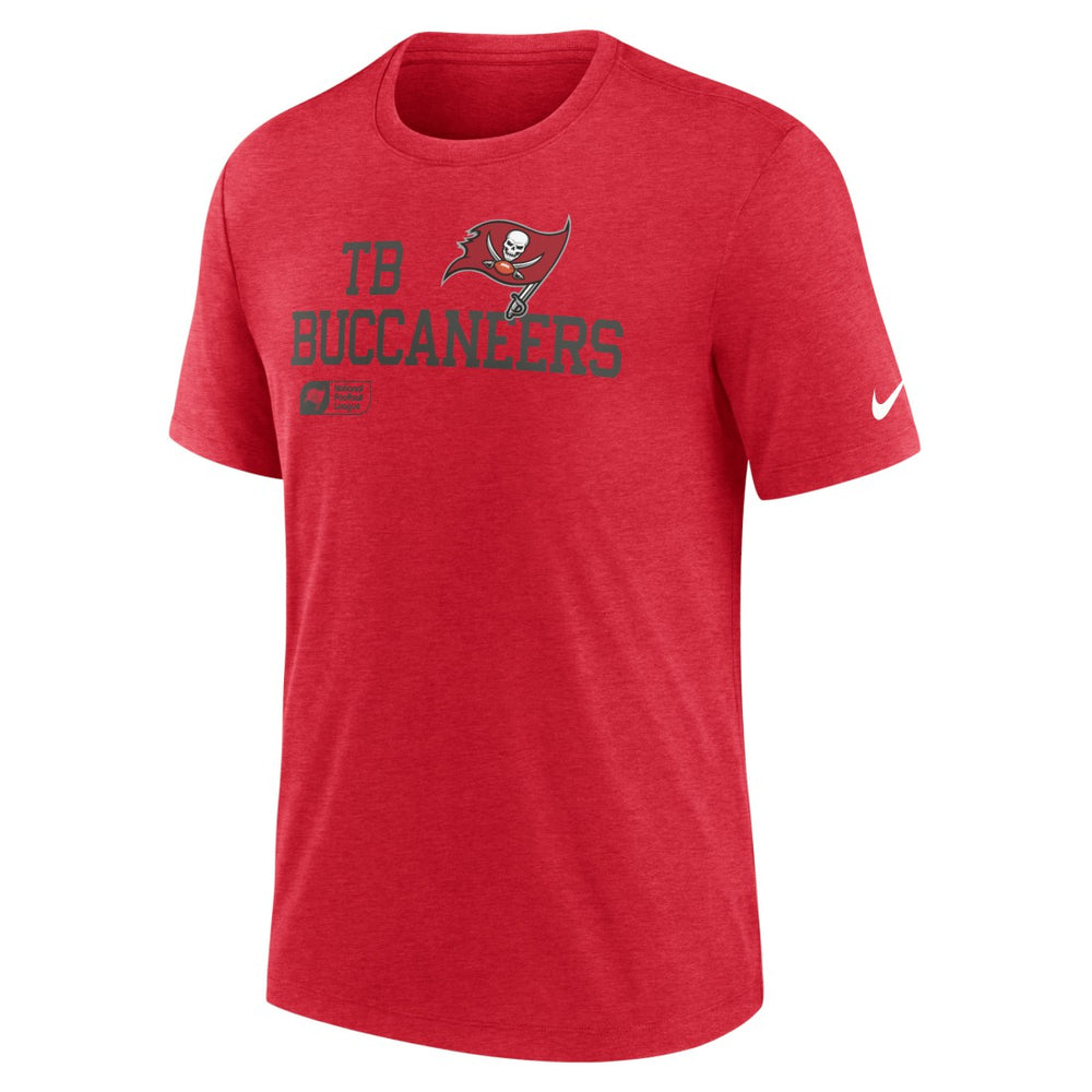 Tampa Bay Buccaneers Overlap Lockup Tri-Blend T-Shirt - Red | Nike outlet