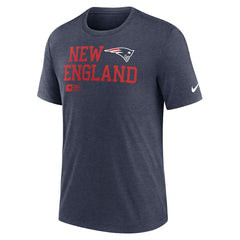 New England Patriots Overlap Lockup Tri-Blend T-Shirt - Navy | Nike sale