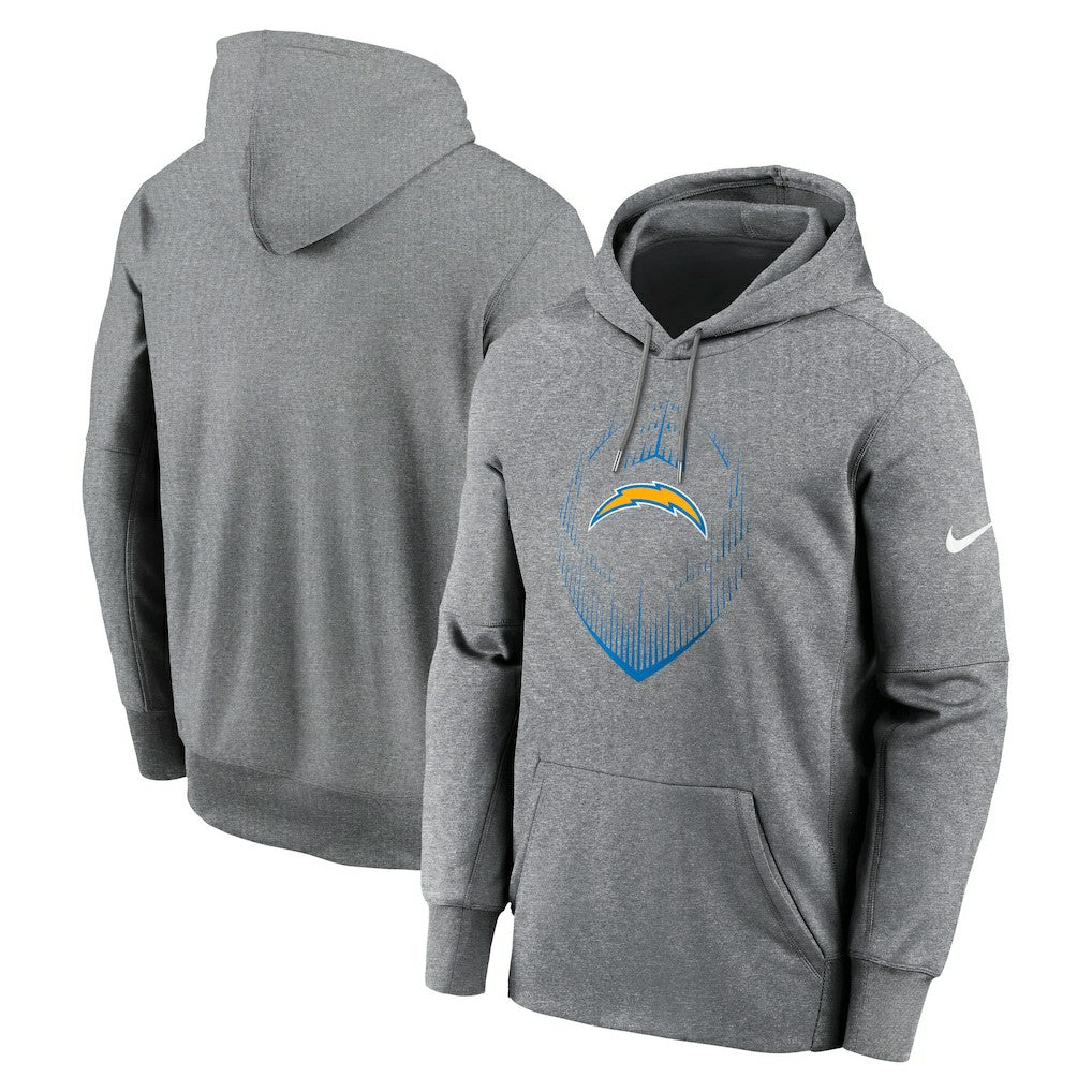 Los Angeles Chargers Icon Performance Pullover Hoodie - Heather Gray | Nike cheap