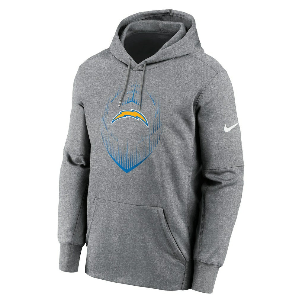 Los Angeles Chargers Icon Performance Pullover Hoodie - Heather Gray | Nike cheap