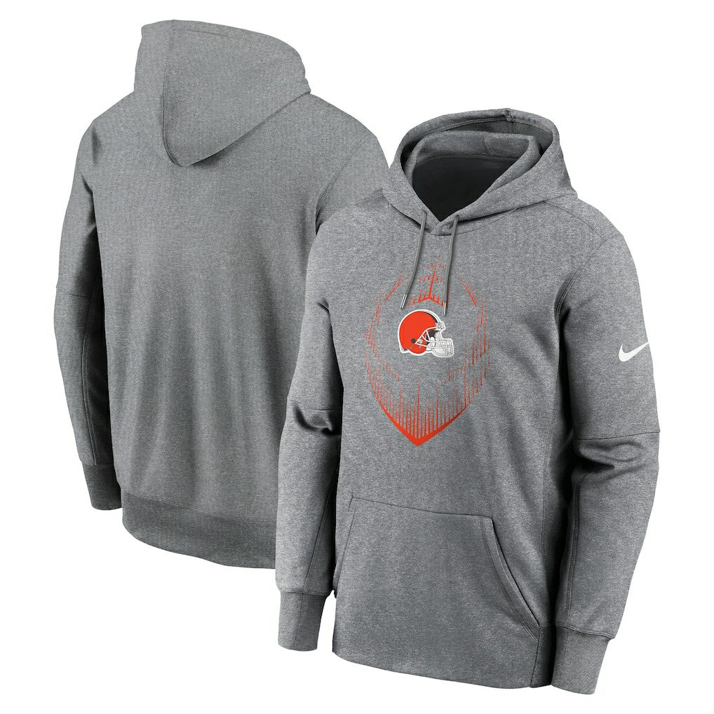 Cleveland Browns Icon Performance Pullover Hoodie - Heather Gray | Nike discount