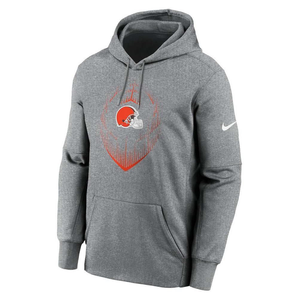 Cleveland Browns Icon Performance Pullover Hoodie - Heather Gray | Nike discount