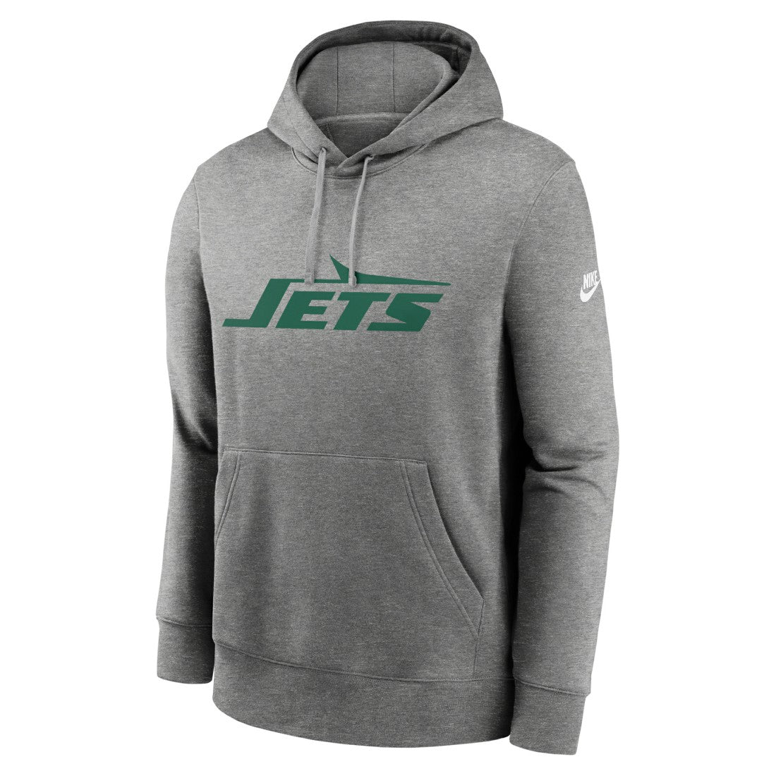 New York Jets Rewind Club Logo Pullover Hoodie - Heather Gray | Nike discount