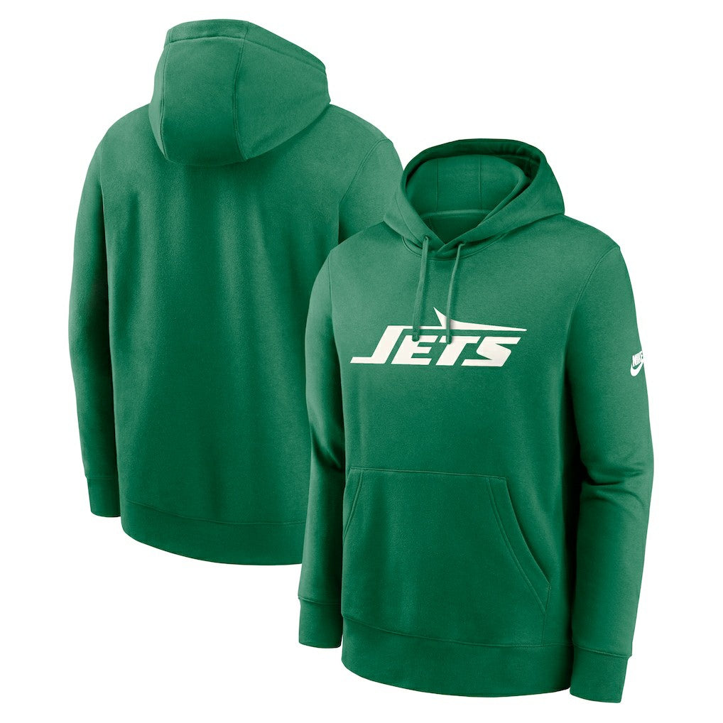 New York Jets Rewind Club Logo Pullover Hoodie - Kelly Green | Nike for sale
