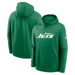 New York Jets Rewind Club Logo Pullover Hoodie - Kelly Green | Nike for sale
