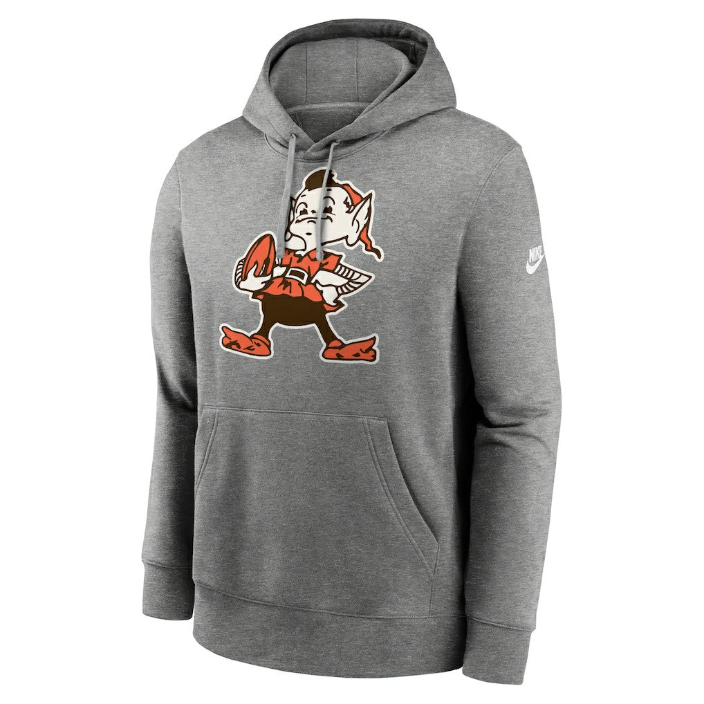 Cleveland Browns Rewind Club Logo Pullover Hoodie - Heather Gray | Nike on sale