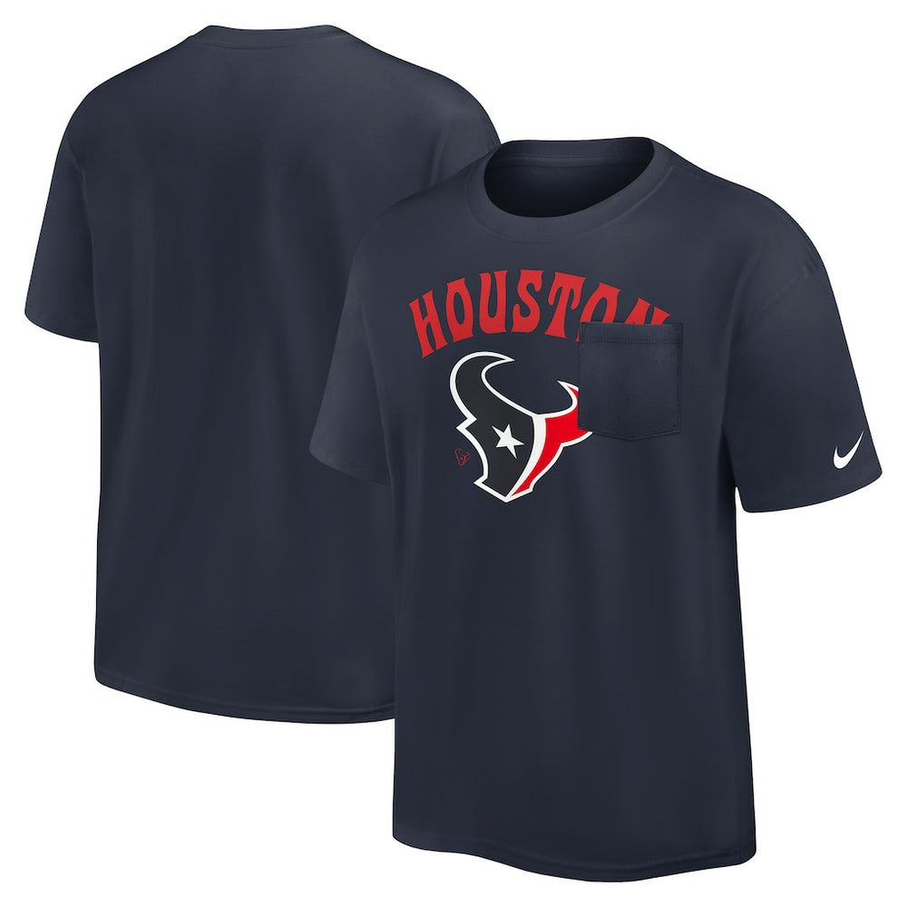 Houston Texans Rewind Heavy Max90 Pocket T-Shirt - Navy | Nike cheap