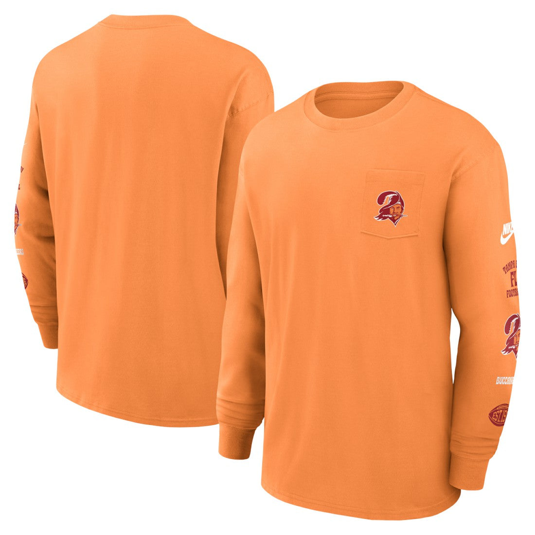 Tampa Bay Buccaneers Rewind Heavy Max90 Pocket Long Sleeve T-Shirt - Orange | Nike for sale