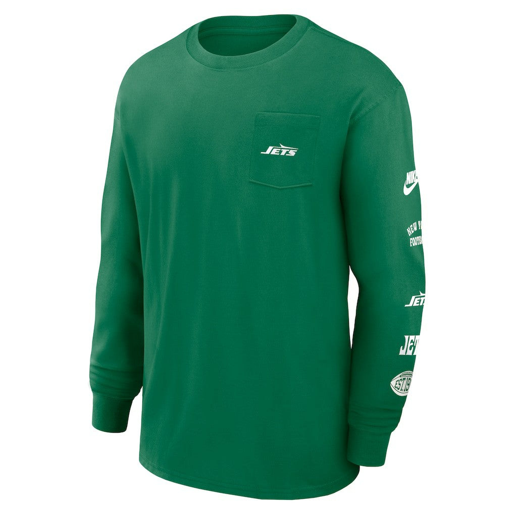 New York Jets Rewind Heavy Max90 Pocket Long Sleeve T-Shirt - Green | Nike cheap