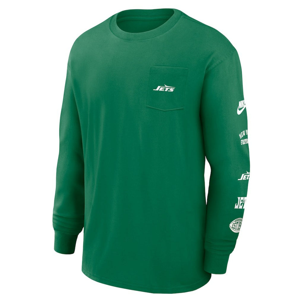 New York Jets Rewind Heavy Max90 Pocket Long Sleeve T-Shirt - Green | Nike cheap