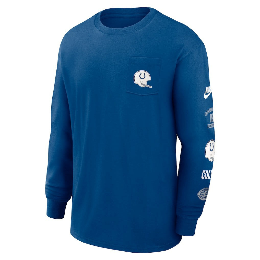 Indianapolis Colts Rewind Heavy Max90 Pocket Long Sleeve T-Shirt - Royal | Nike cheap