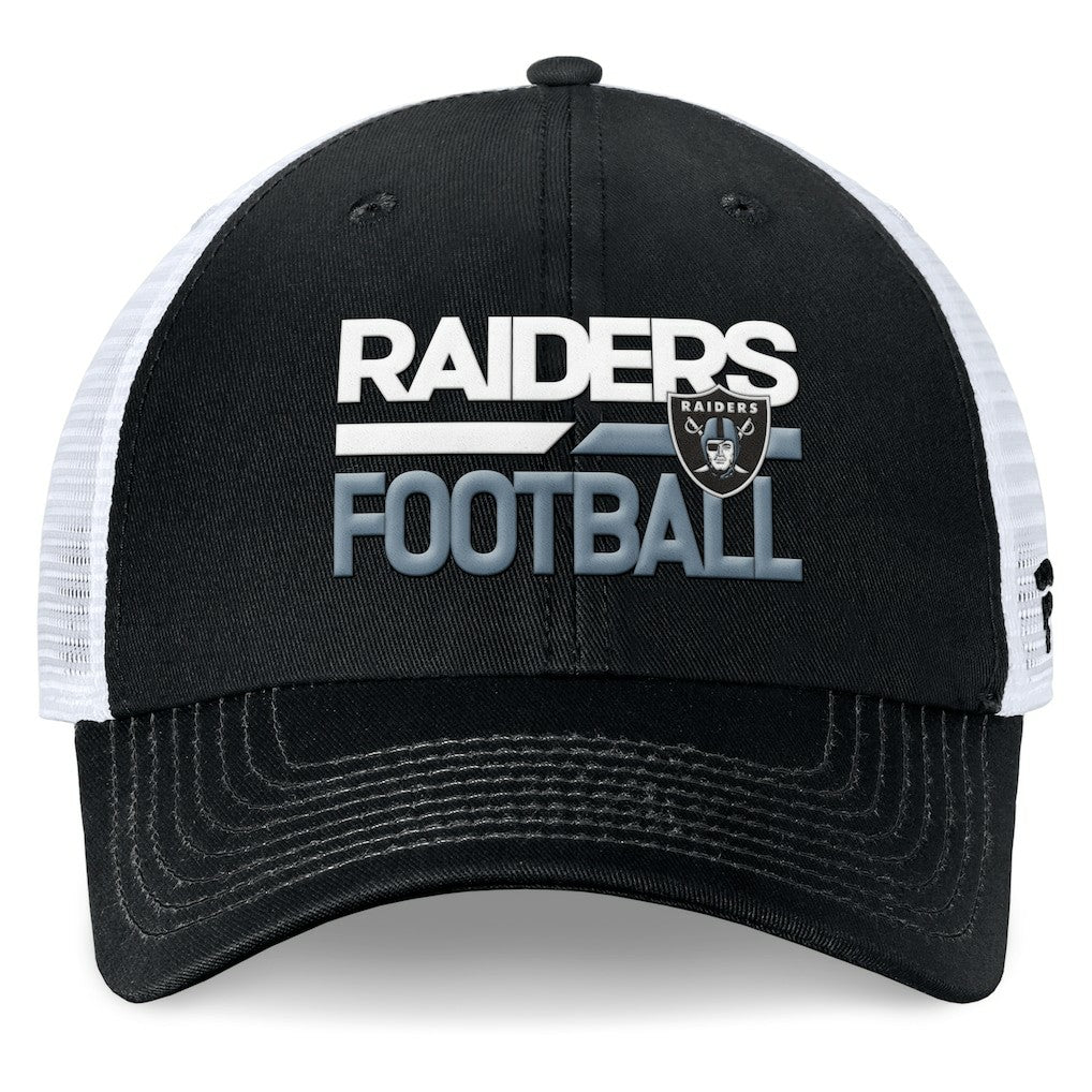 Las Vegas Raiders Upper Trucker Adjustable Hat - Black/White for sale