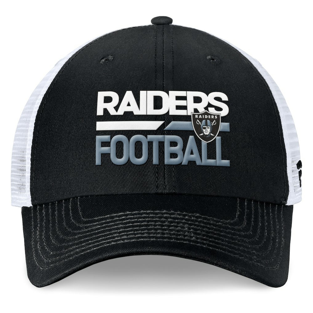 Las Vegas Raiders Upper Trucker Adjustable Hat - Black/White for sale