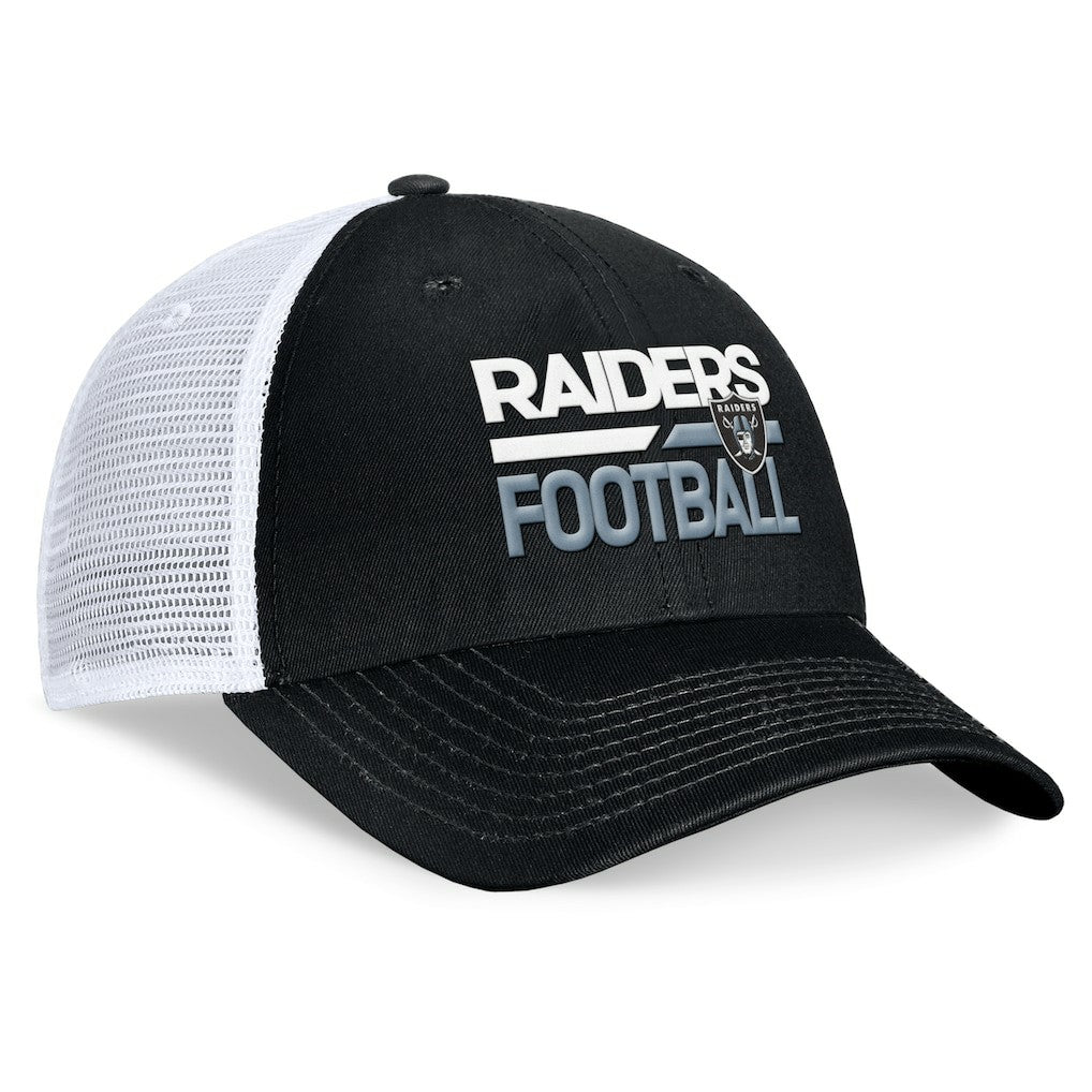 Las Vegas Raiders Upper Trucker Adjustable Hat - Black/White for sale