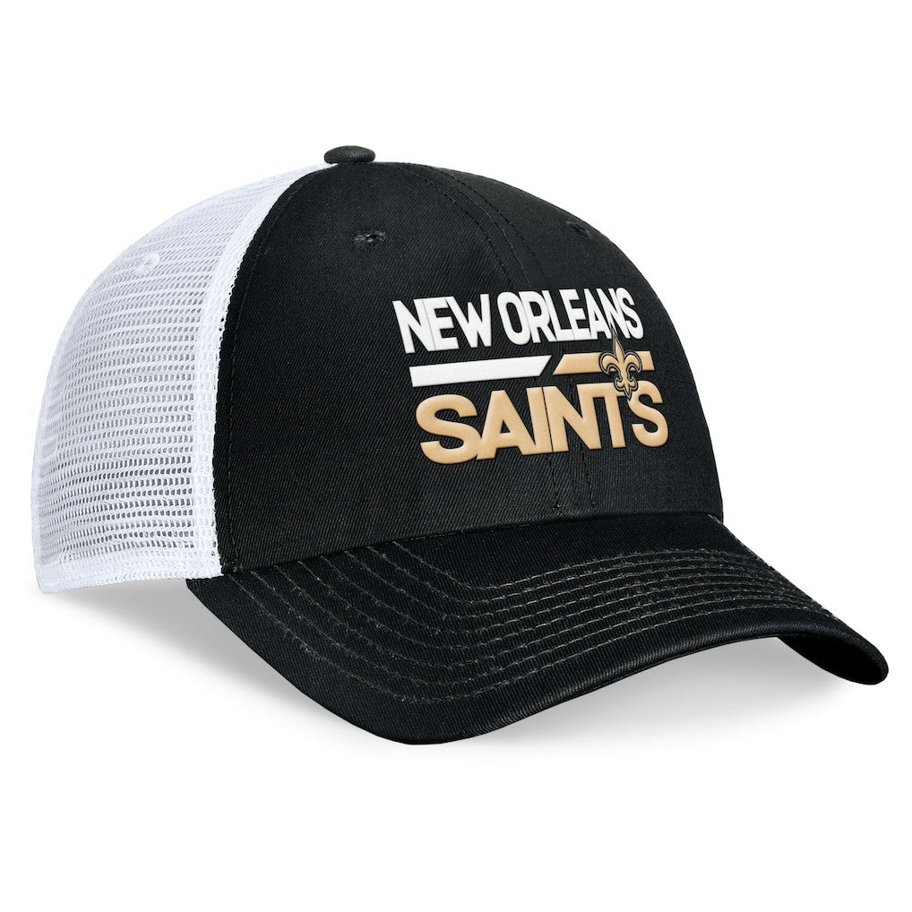 New Orleans Saints Upper Trucker Adjustable Hat - Black/White discount