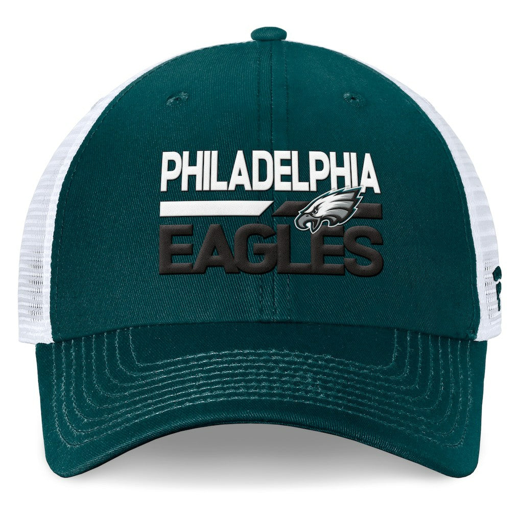 Philadelphia Eagles Upper Trucker Adjustable Hat - Midnight Green/White for sale