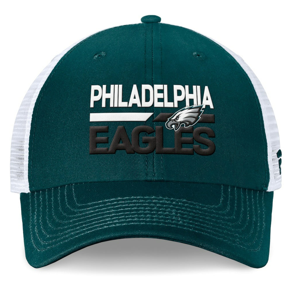 Philadelphia Eagles Upper Trucker Adjustable Hat - Midnight Green/White for sale