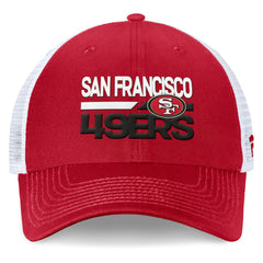 San Francisco 49ers Upper Trucker Adjustable Hat - Scarlet/White discount