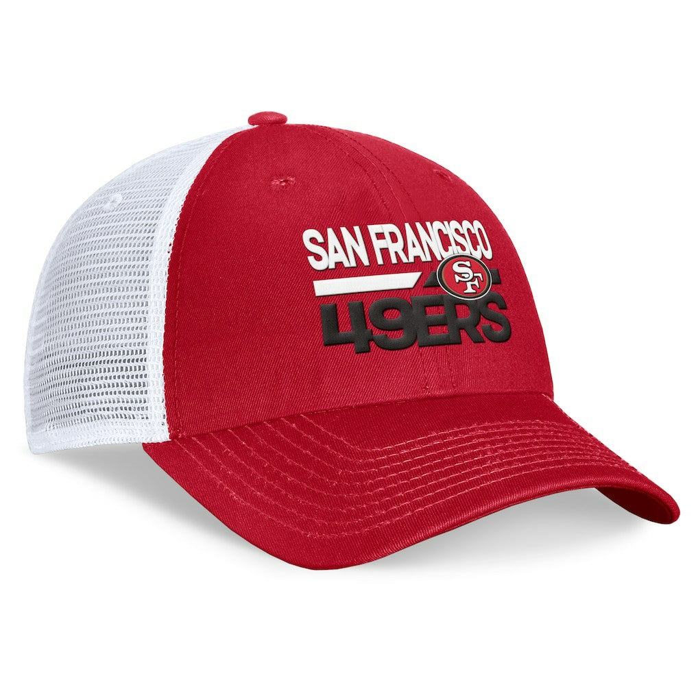 San Francisco 49ers Upper Trucker Adjustable Hat - Scarlet/White discount