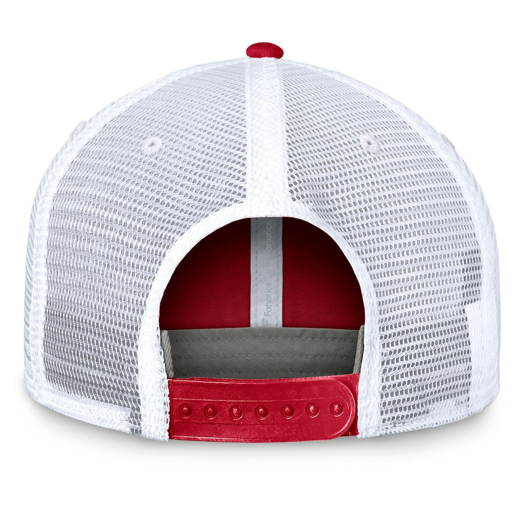 San Francisco 49ers Upper Trucker Adjustable Hat - Scarlet/White discount