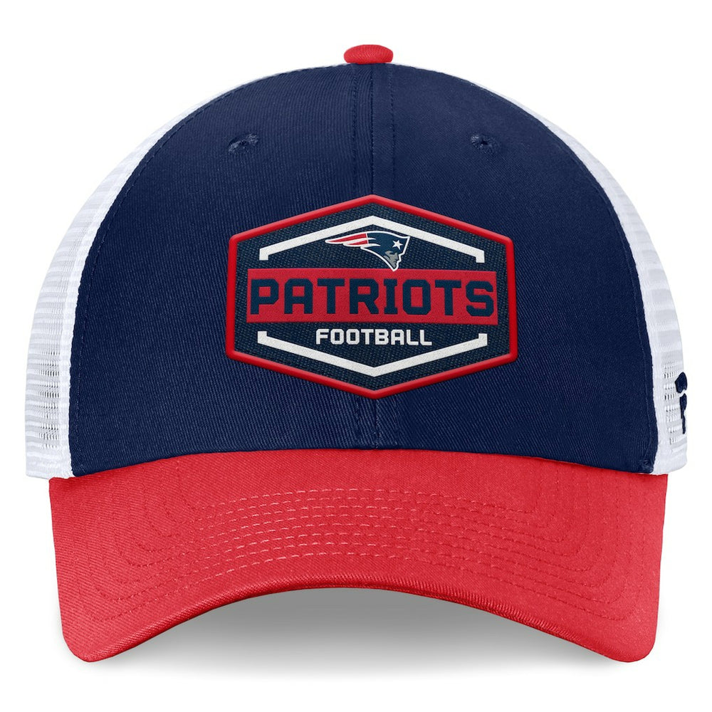 New England Patriots Bench Trucker Adjustable Hat - Navy/Red outlet