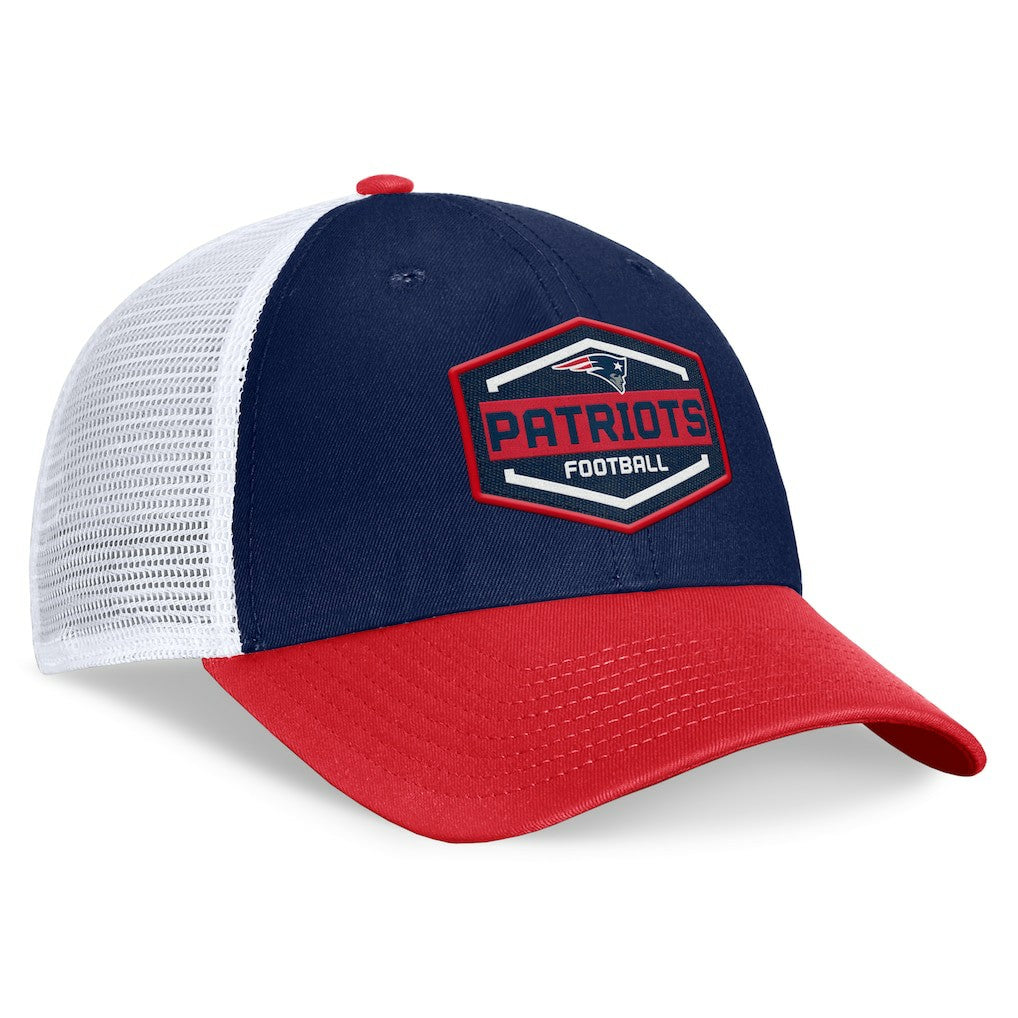 New England Patriots Bench Trucker Adjustable Hat - Navy/Red outlet