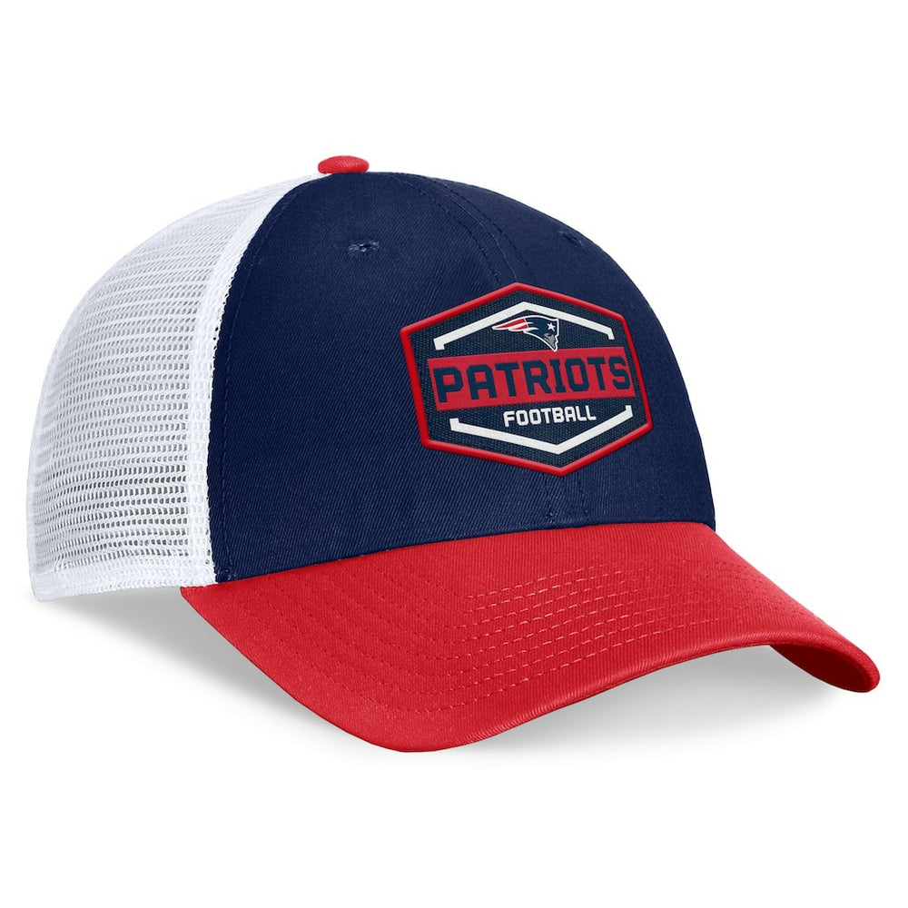 New England Patriots Bench Trucker Adjustable Hat - Navy/Red outlet