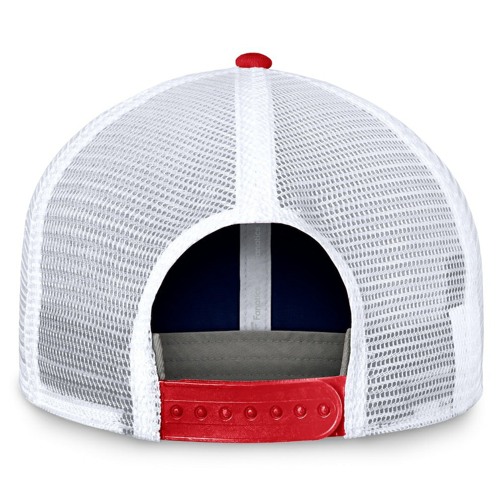 New England Patriots Bench Trucker Adjustable Hat - Navy/Red outlet