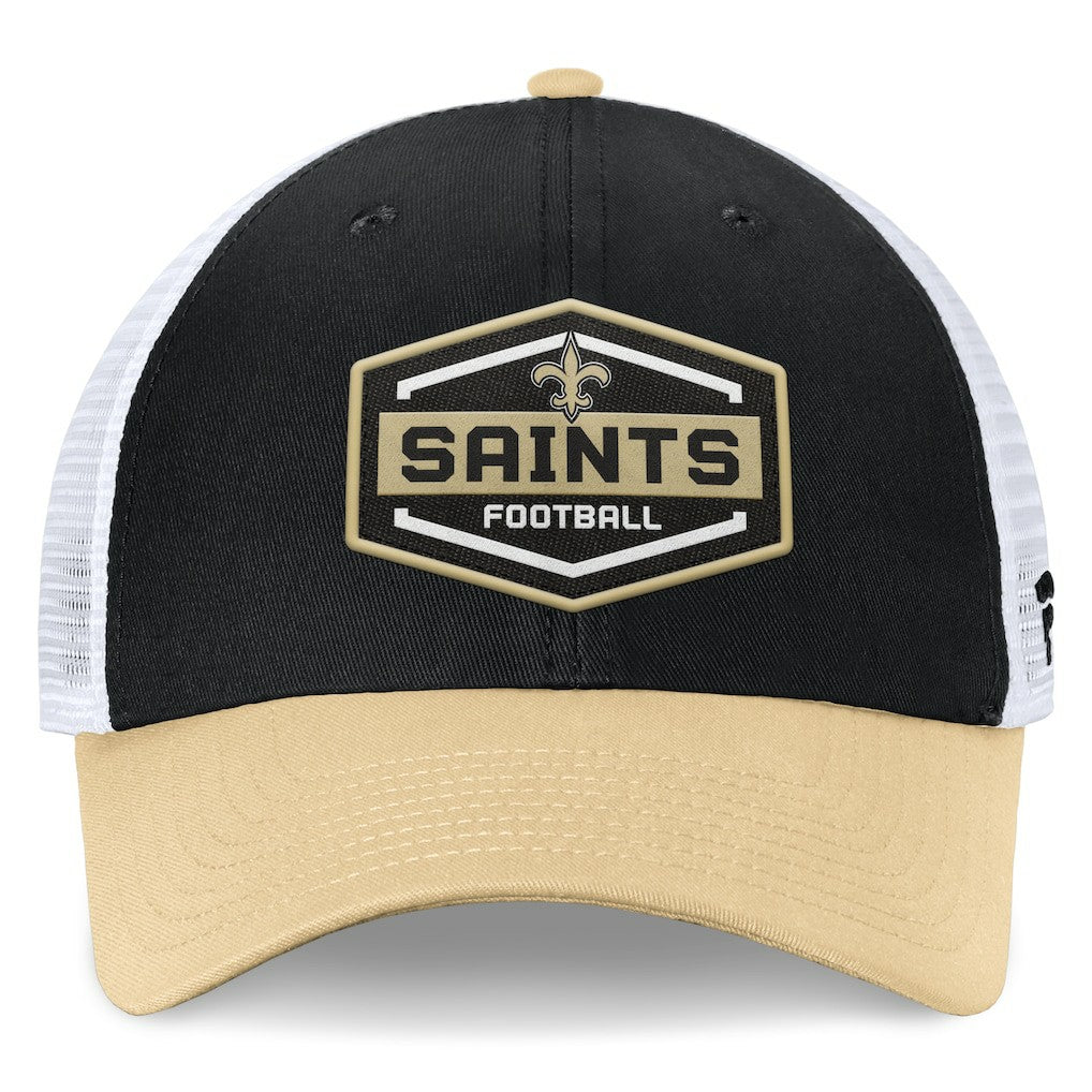 New Orleans Saints Bench Trucker Adjustable Hat - Black/Gold cheap