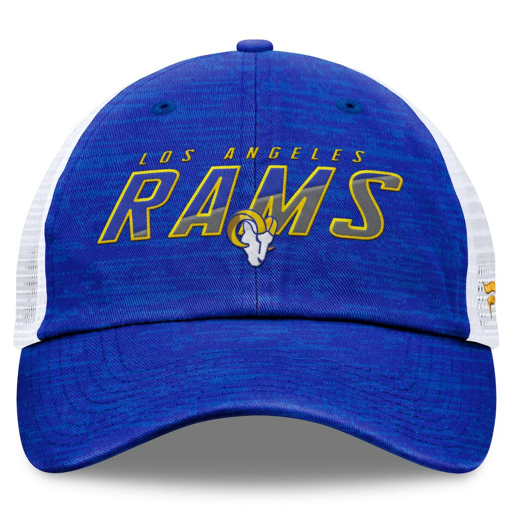 Los Angeles Rams Challenge Trucker Adjustable Hat - Heather Royal discount