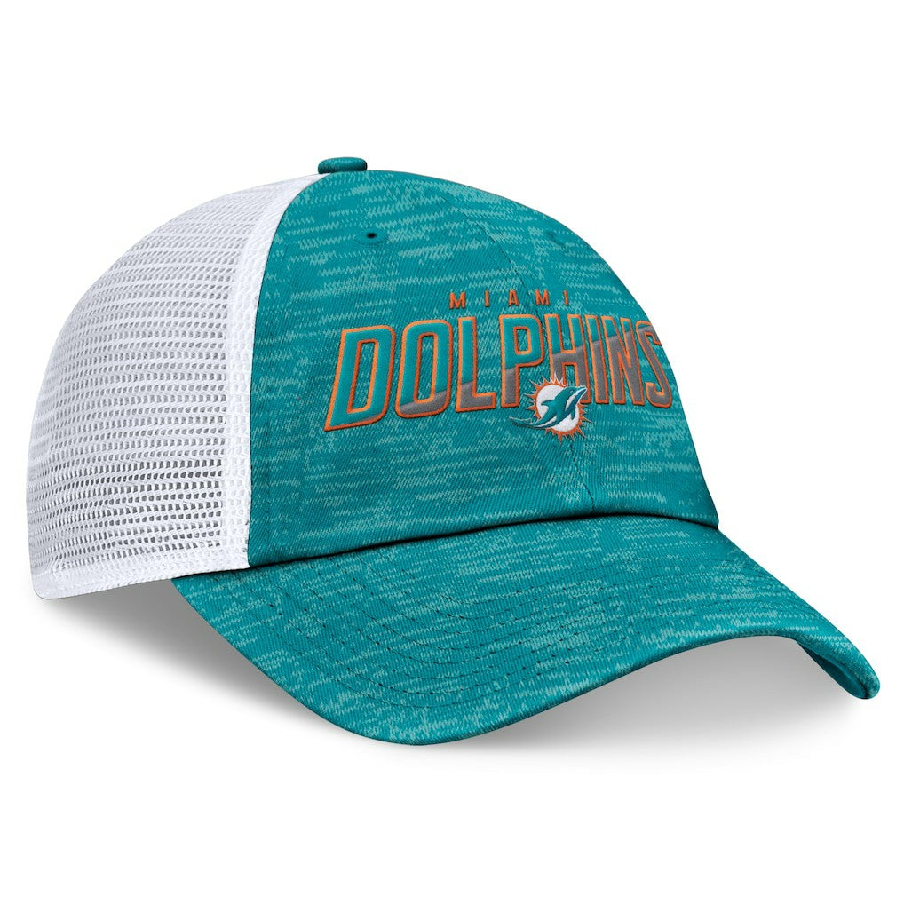 Miami Dolphins Challenge Trucker Adjustable Hat - Heather Aqua sale